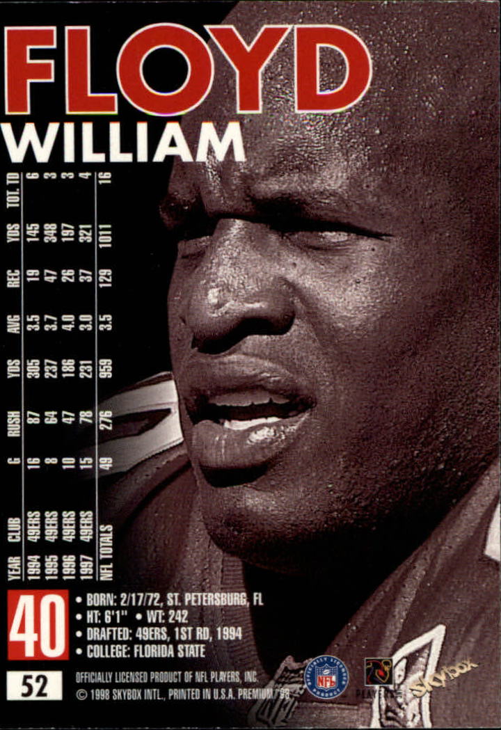 B6742- 1998 Skybox Premium FB Cards 1-250 +Inserts -You Pick- 15+ FREE US SHIP - Picture 101 of 433