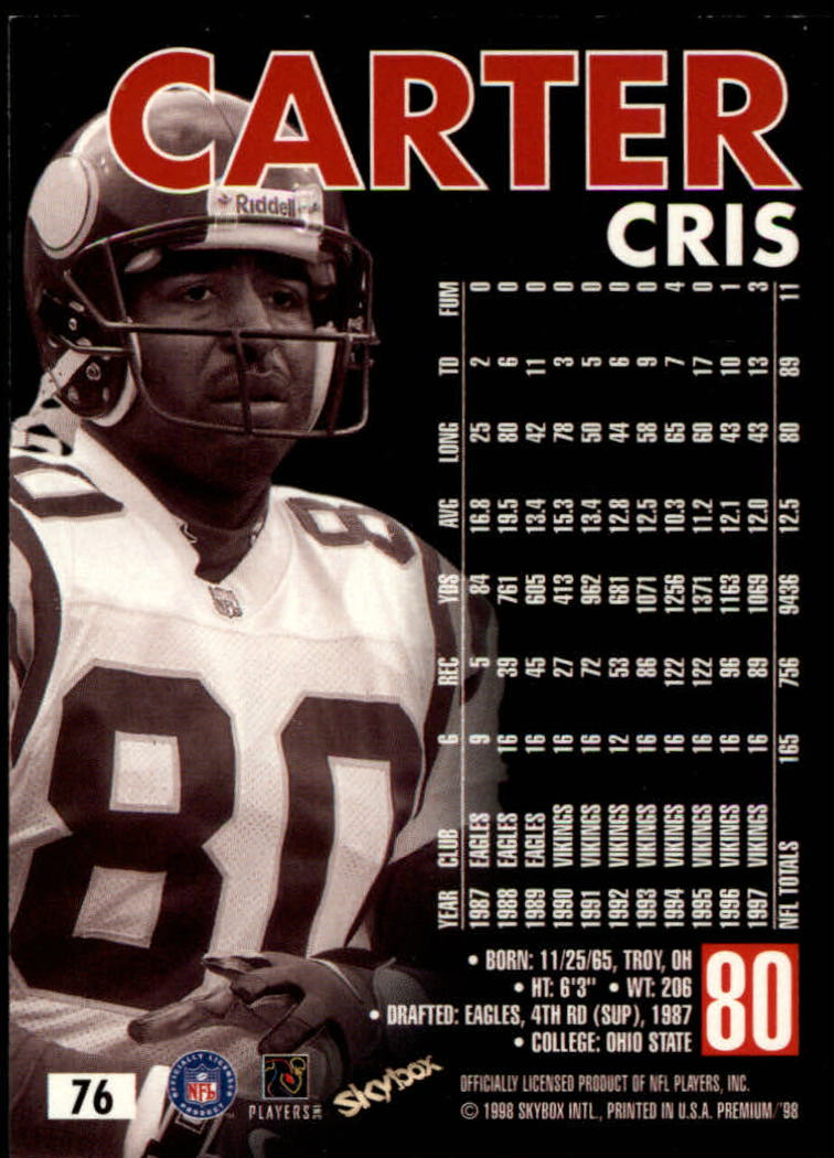 B6742- 1998 Skybox Premium FB Cards 1-250 +Inserts -You Pick- 15+ FREE US SHIP - Picture 147 of 433