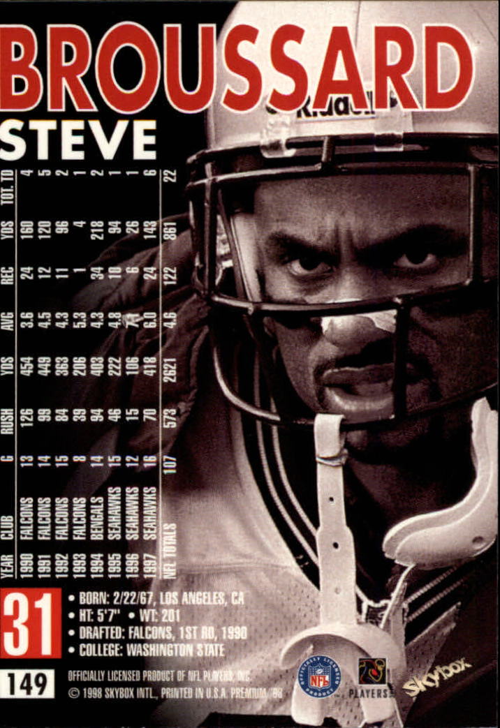 B6742- 1998 Skybox Premium FB Cards 1-250 +Inserts -You Pick- 15+ FREE US SHIP - Picture 287 of 433