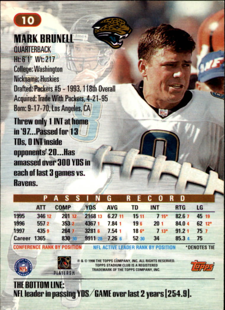 A8174- 1998 Stadium Club FB #s 1-195 +Inserts +CL -You Pick- 15+ FREE US SHIP - Picture 11 of 208