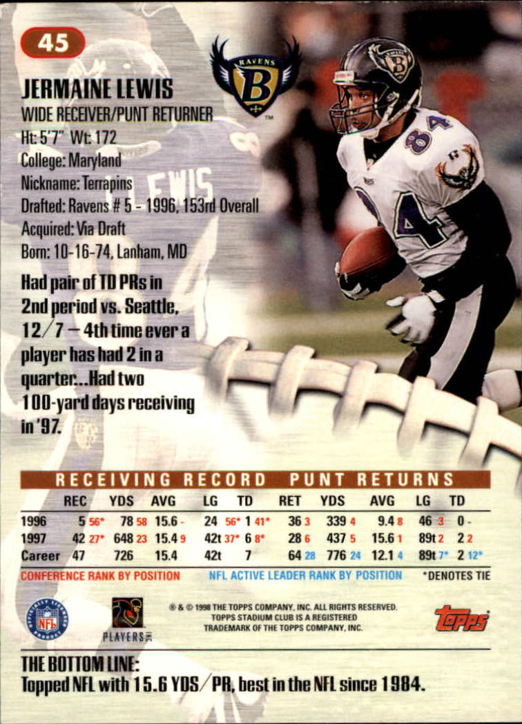 A8174- 1998 Stadium Club FB #s 1-195 +Inserts +CL -You Pick- 15+ FREE US SHIP - Picture 55 of 208