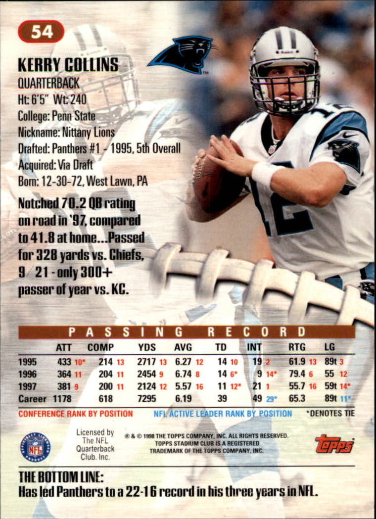 A8174- 1998 Stadium Club FB #s 1-195 +Inserts +CL -You Pick- 15+ FREE US SHIP - Picture 63 of 208