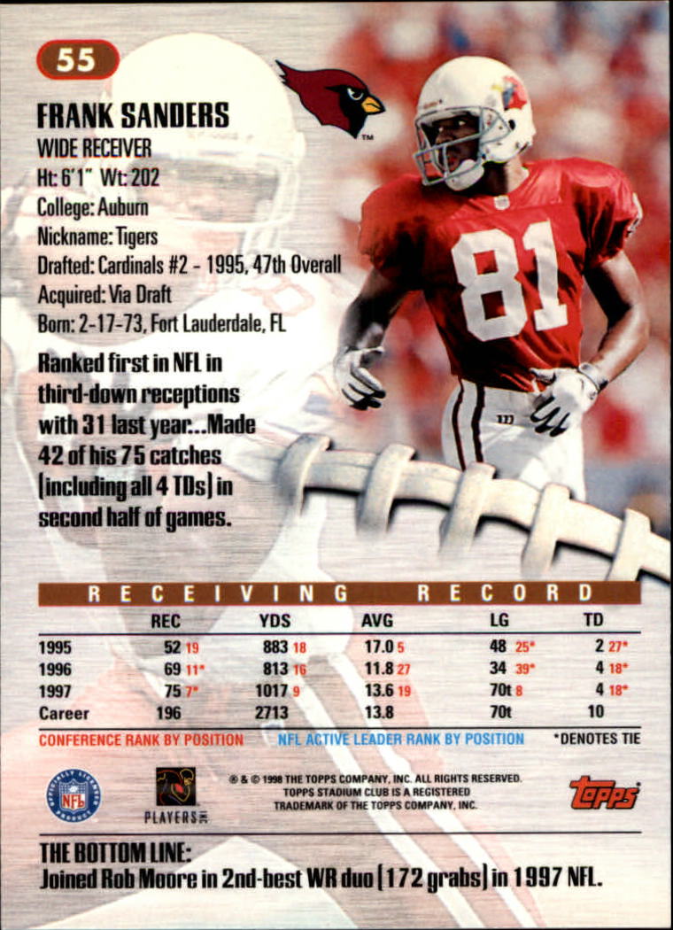 A8174- 1998 Stadium Club FB #s 1-195 +Inserts +CL -You Pick- 15+ FREE US SHIP - Picture 65 of 208