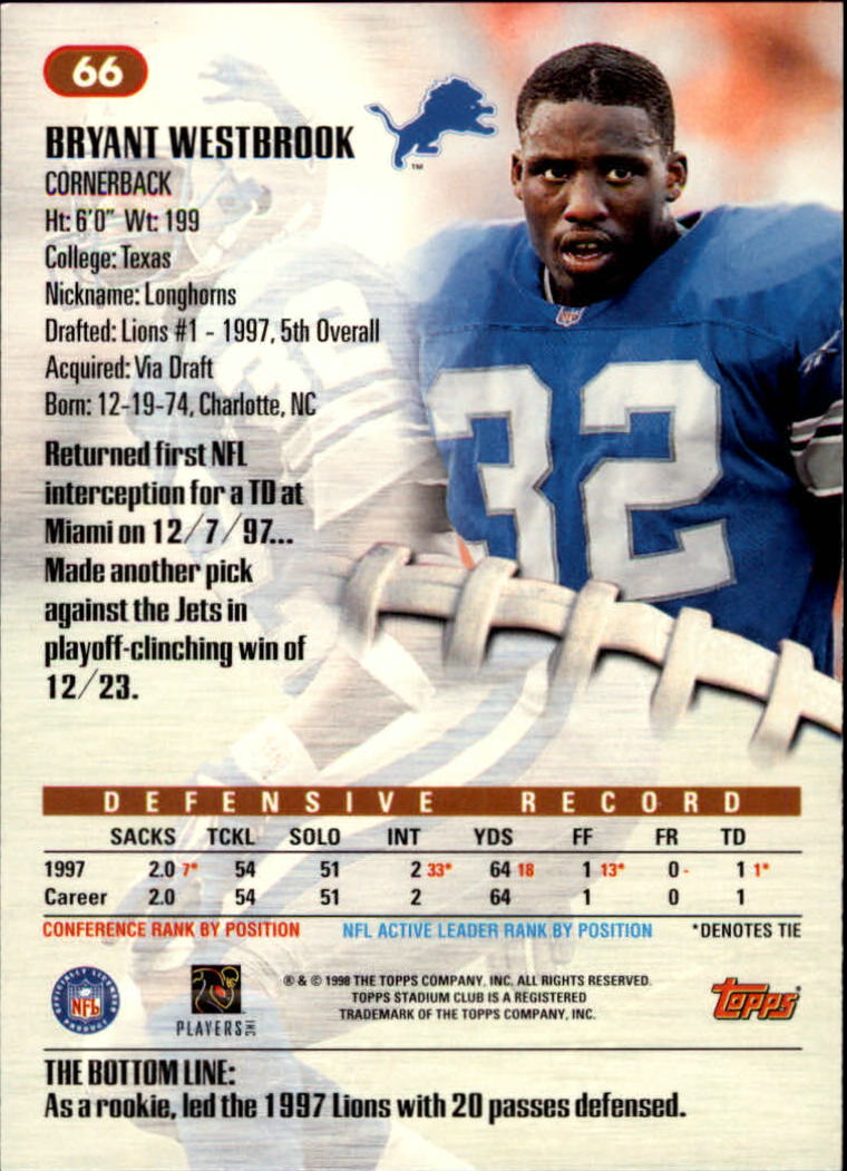A8174- 1998 Stadium Club FB #s 1-195 +Inserts +CL -You Pick- 15+ FREE US SHIP - Picture 75 of 208