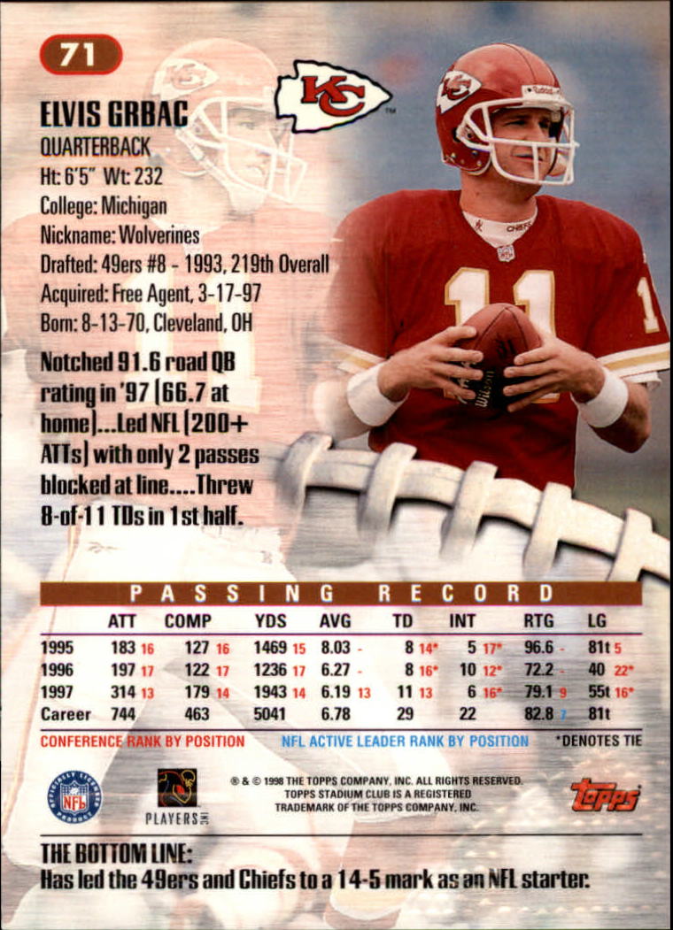 A8174- 1998 Stadium Club FB #s 1-195 +Inserts +CL -You Pick- 15+ FREE US SHIP - Picture 77 of 208