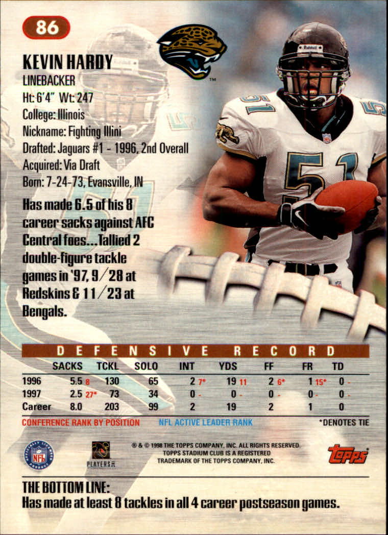 A8174- 1998 Stadium Club FB #s 1-195 +Inserts +CL -You Pick- 15+ FREE US SHIP - Picture 95 of 208
