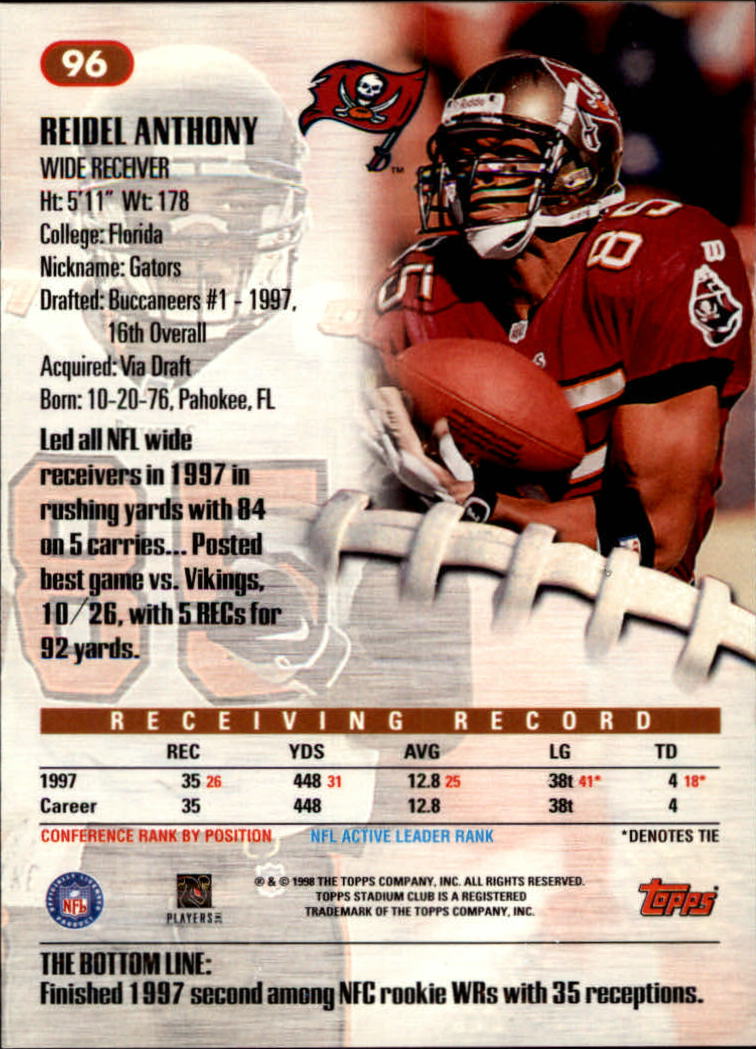 A8174- 1998 Stadium Club FB #s 1-195 +Inserts +CL -You Pick- 15+ FREE US SHIP - Picture 107 of 208
