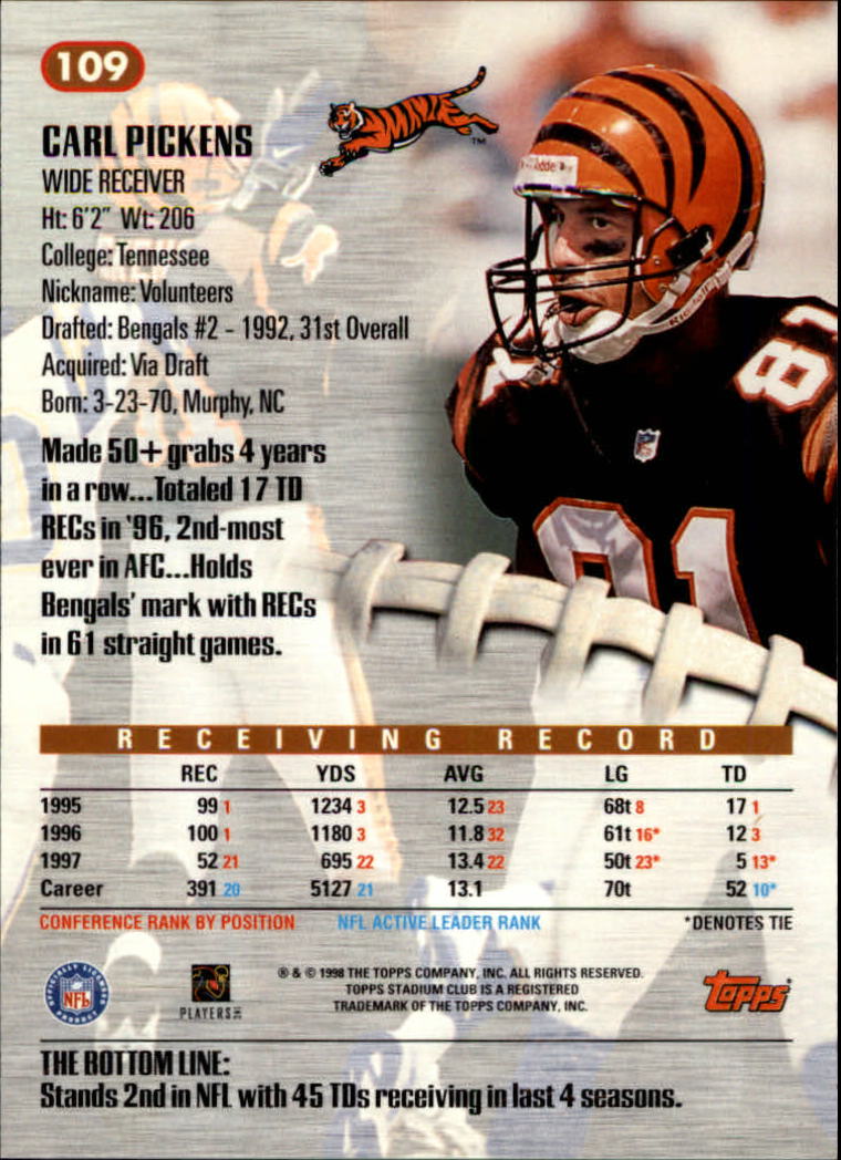 A8174- 1998 Stadium Club FB #s 1-195 +Inserts +CL -You Pick- 15+ FREE US SHIP - Picture 123 of 208