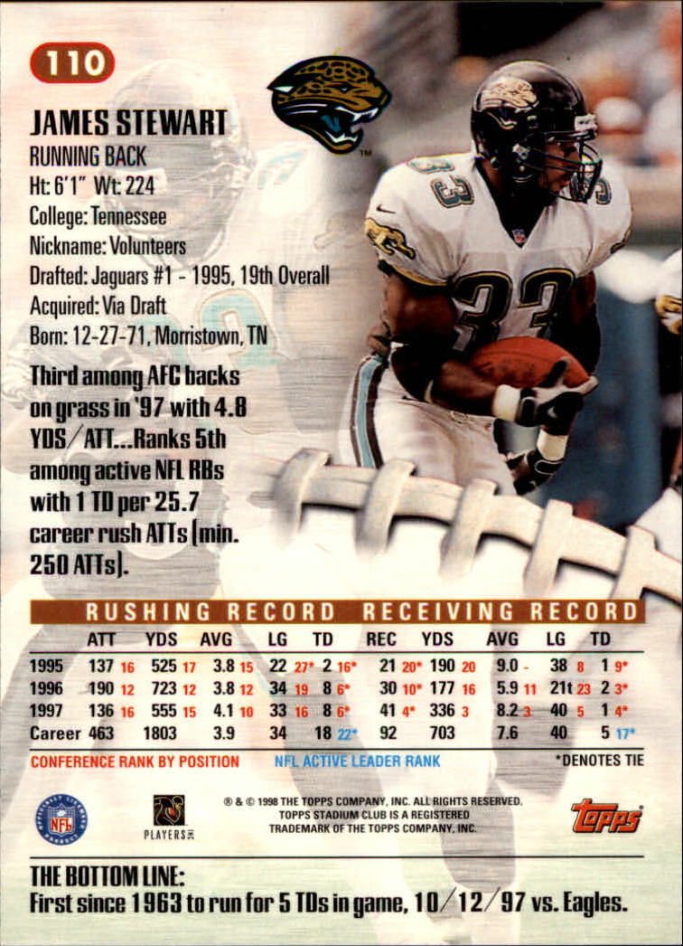 A8174- 1998 Stadium Club FB #s 1-195 +Inserts +CL -You Pick- 15+ FREE US SHIP - Picture 125 of 208