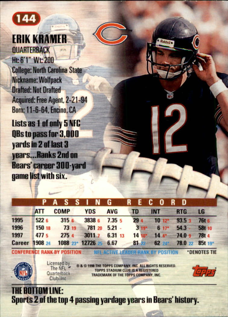 A8174- 1998 Stadium Club FB #s 1-195 +Inserts +CL -You Pick- 15+ FREE US SHIP - Picture 159 of 208