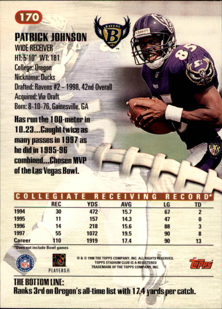 A8174- 1998 Stadium Club FB #s 1-195 +Inserts +CL -You Pick- 15+ FREE US SHIP - Picture 175 of 208