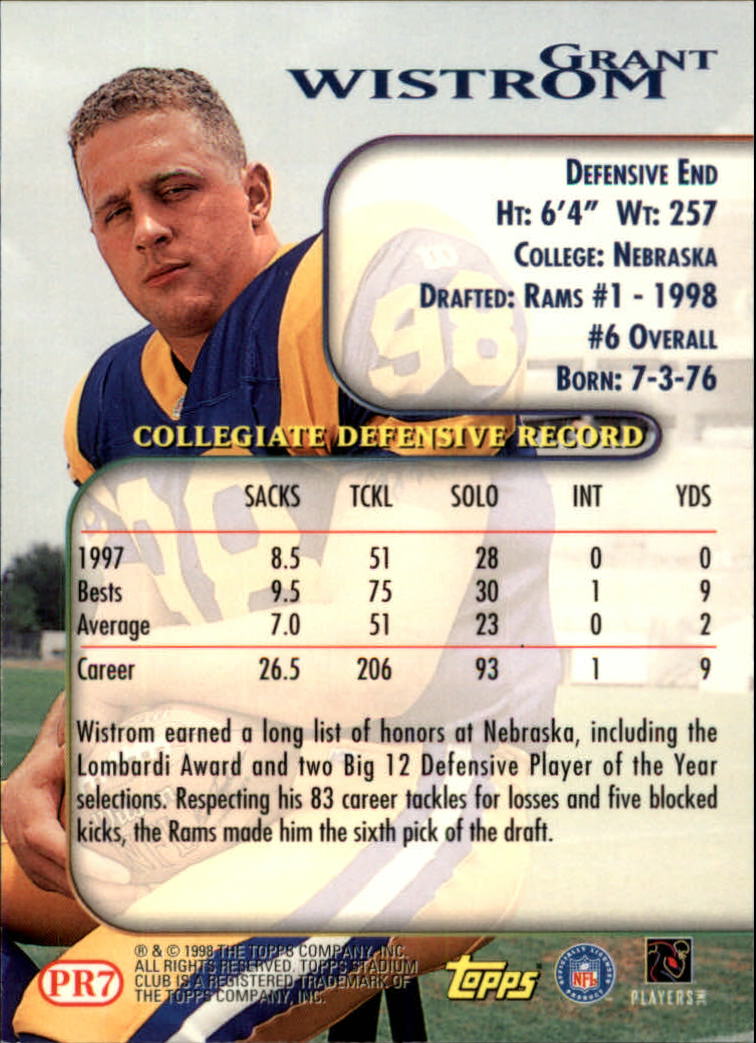 A8174- 1998 Stadium Club FB #s 1-195 +Inserts +CL -You Pick- 15+ FREE US SHIP - Picture 206 of 208