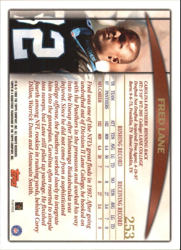 A0820- 1998 Topps Football Cards 251-360 +Rookies -You Pick- 15+ FREE US SHIP - Picture 7 of 189