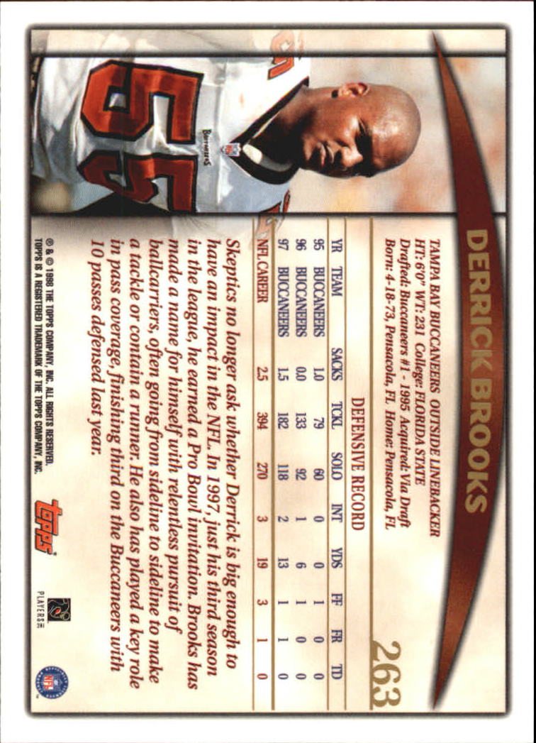 A0820- 1998 Topps Football Cards 251-360 +Rookies -You Pick- 15+ FREE US SHIP - Picture 27 of 189