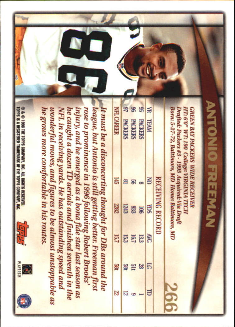 A0820- 1998 Topps Football Cards 251-360 +Rookies -You Pick- 15+ FREE US SHIP - Picture 31 of 189