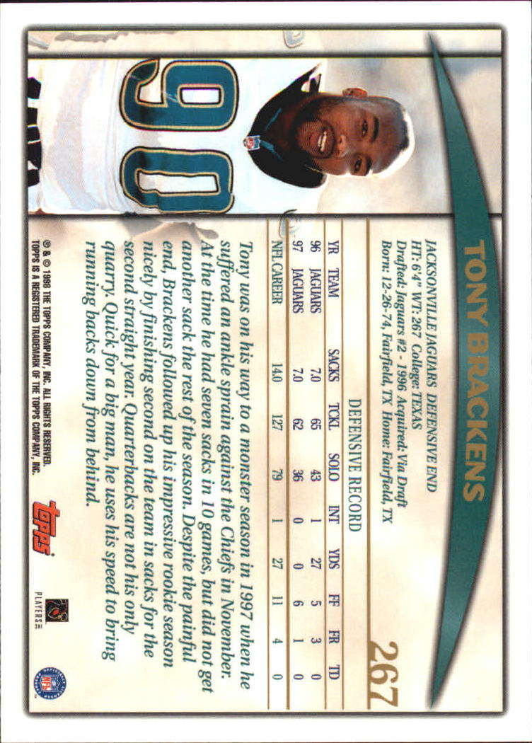 A0820- 1998 Topps Football Cards 251-360 +Rookies -You Pick- 15+ FREE US SHIP - Picture 33 of 189