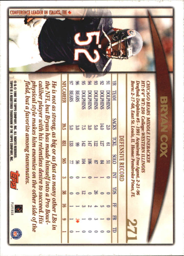 A0820- 1998 Topps Football Cards 251-360 +Rookies -You Pick- 15+ FREE US SHIP - Picture 39 of 189