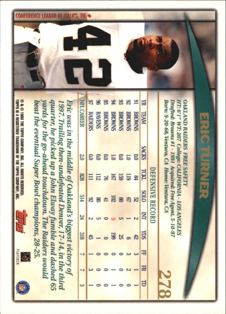 A0820- 1998 Topps Football Cards 251-360 +Rookies -You Pick- 15+ FREE US SHIP - Picture 53 of 189