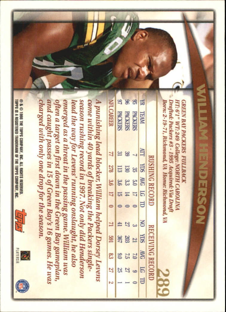 A0820- 1998 Topps Football Cards 251-360 +Rookies -You Pick- 15+ FREE US SHIP - Picture 75 of 189