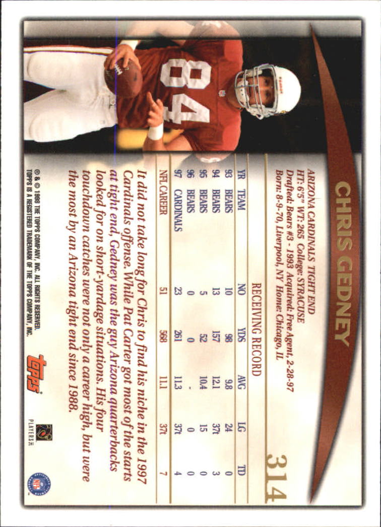 A0820- 1998 Topps Football Cards 251-360 +Rookies -You Pick- 15+ FREE US SHIP - Picture 123 of 189