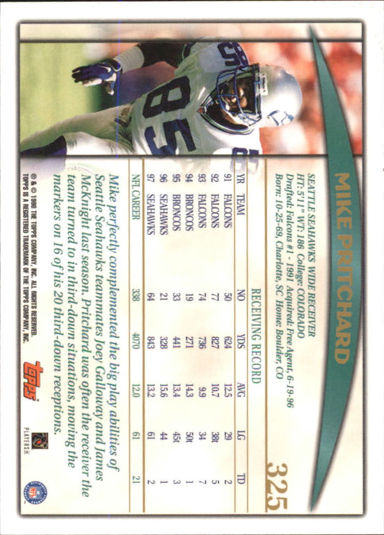 A0820- 1998 Topps Football Cards 251-360 +Rookies -You Pick- 15+ FREE US SHIP - Picture 143 of 189