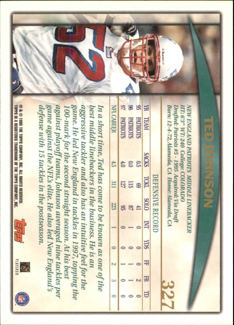 A0820- 1998 Topps Football Cards 251-360 +Rookies -You Pick- 15+ FREE US SHIP - Picture 147 of 189