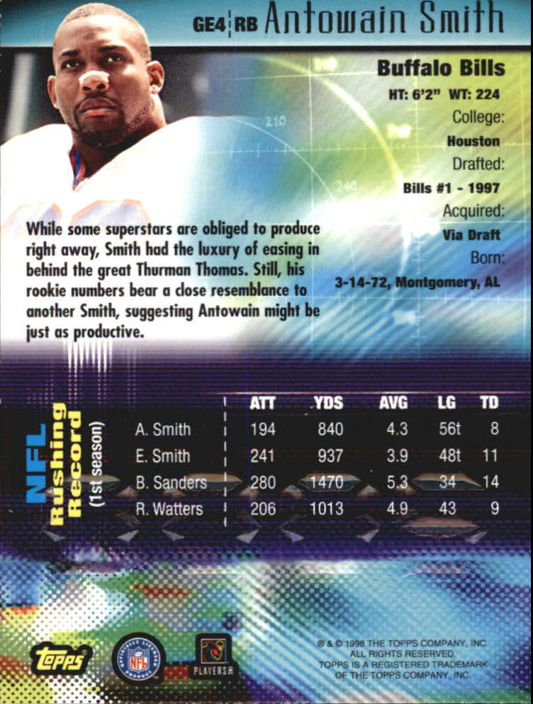 A0820- 1998 Topps Football Cards 251-360 +Rookies -You Pick- 15+ FREE US SHIP - Picture 163 of 189