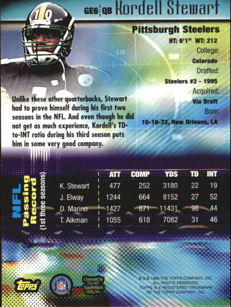 A0820- 1998 Topps Football Cards 251-360 +Rookies -You Pick- 15+ FREE US SHIP - Picture 165 of 189