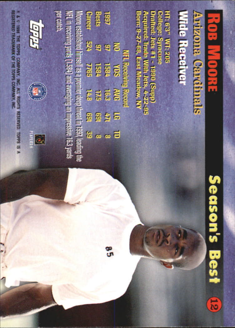 A0820- 1998 Topps Football Cards 251-360 +Rookies -You Pick- 15+ FREE US SHIP - Picture 183 of 189
