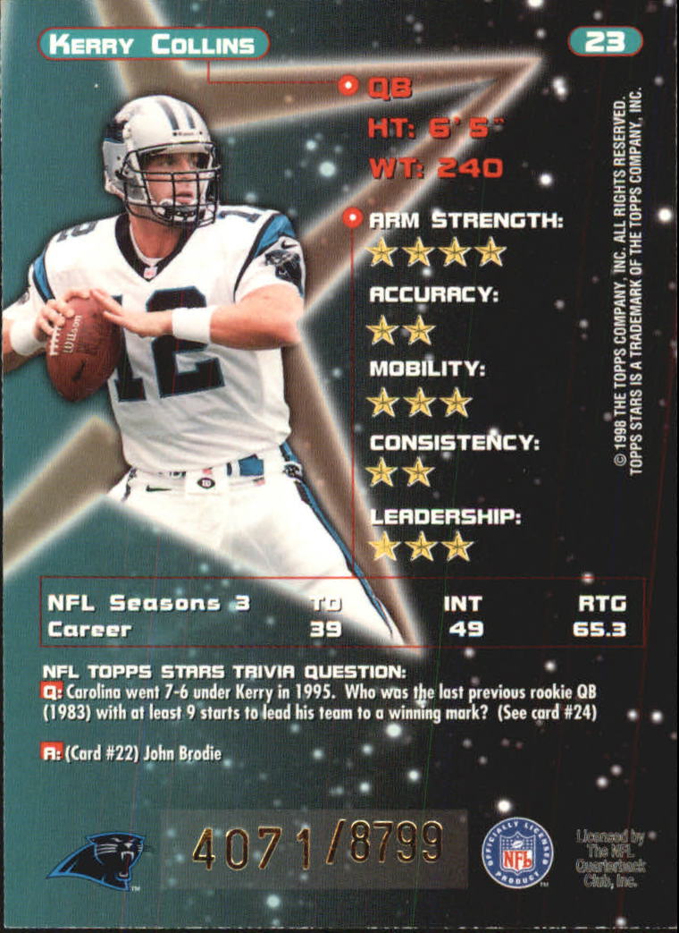 B0108- 1998 Topps Stars FB Card #s 1-150 +Rookies -You Pick- 15+ FREE US SHIP - Picture 35 of 228