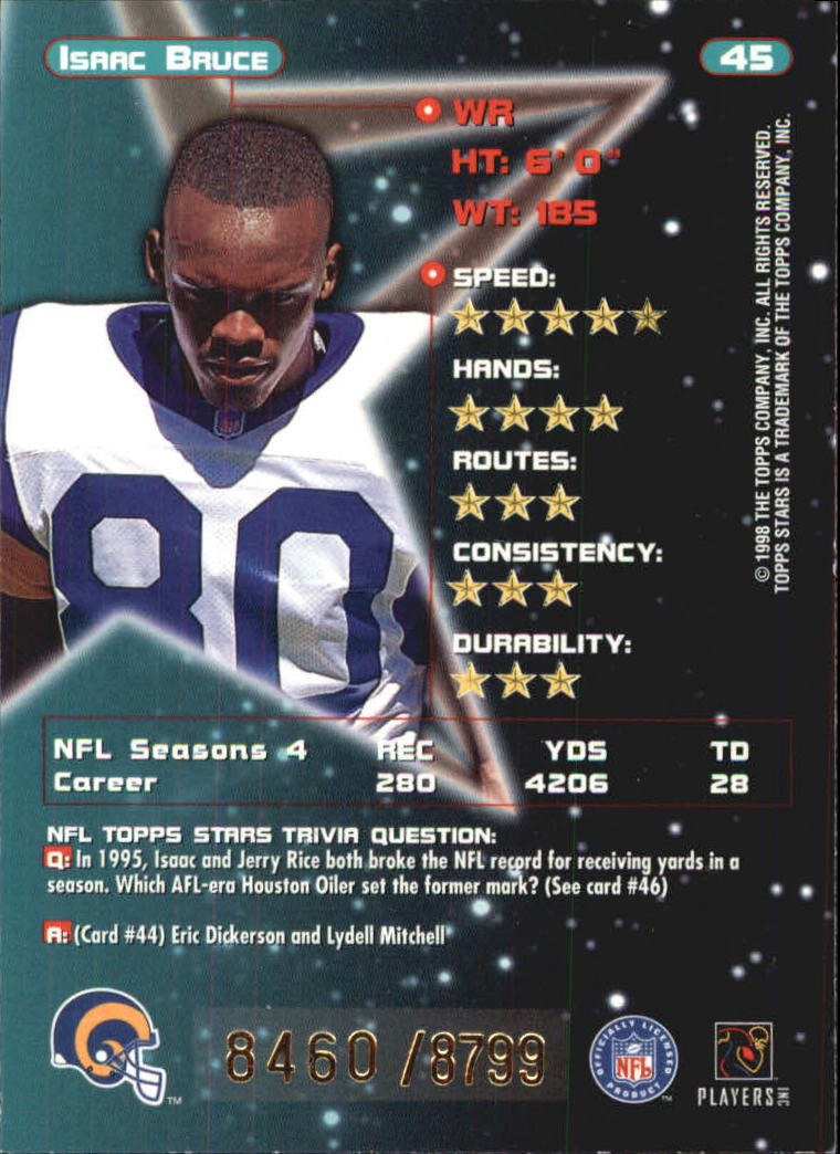 B0108- 1998 Topps Stars FB Card #s 1-150 +Rookies -You Pick- 15+ FREE US SHIP - Picture 71 of 228