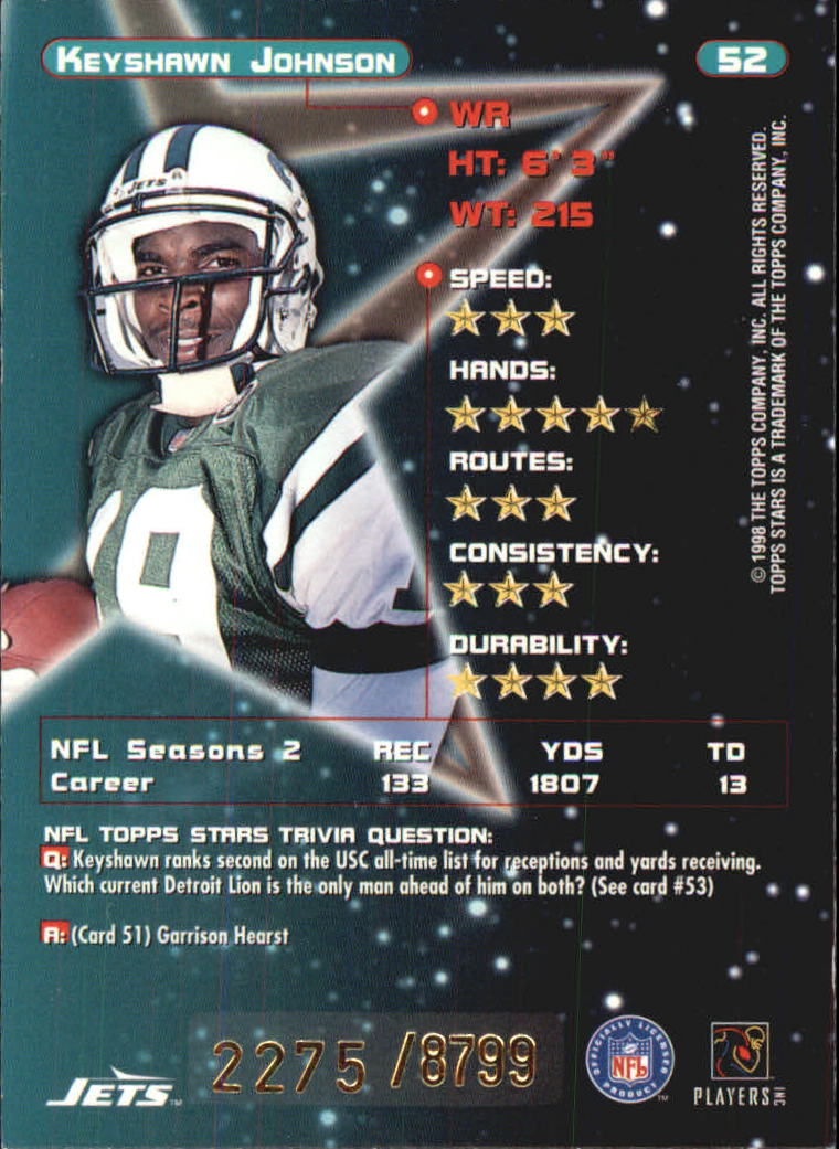 B0108- 1998 Topps Stars FB Card #s 1-150 +Rookies -You Pick- 15+ FREE US SHIP - Picture 83 of 228