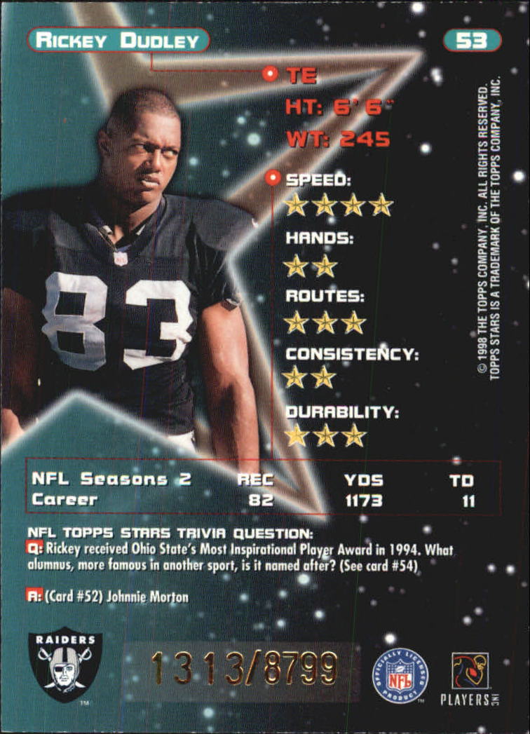 B0108- 1998 Topps Stars FB Card #s 1-150 +Rookies -You Pick- 15+ FREE US SHIP - Picture 85 of 228