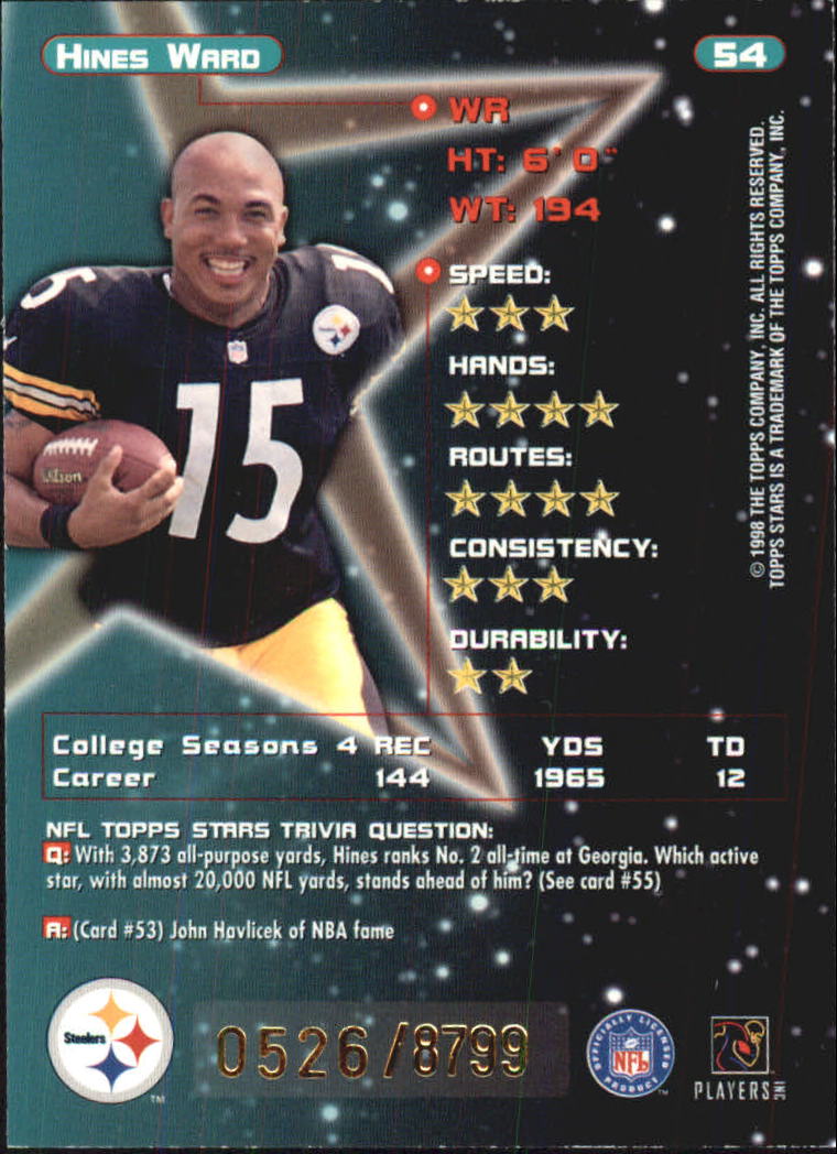 B0108- 1998 Topps Stars FB Card #s 1-150 +Rookies -You Pick- 15+ FREE US SHIP - Picture 87 of 228