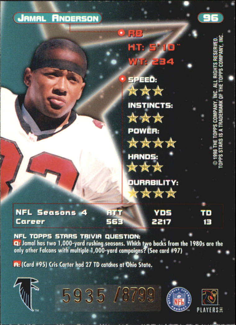 B0108- 1998 Topps Stars FB Card #s 1-150 +Rookies -You Pick- 15+ FREE US SHIP - Picture 151 of 228