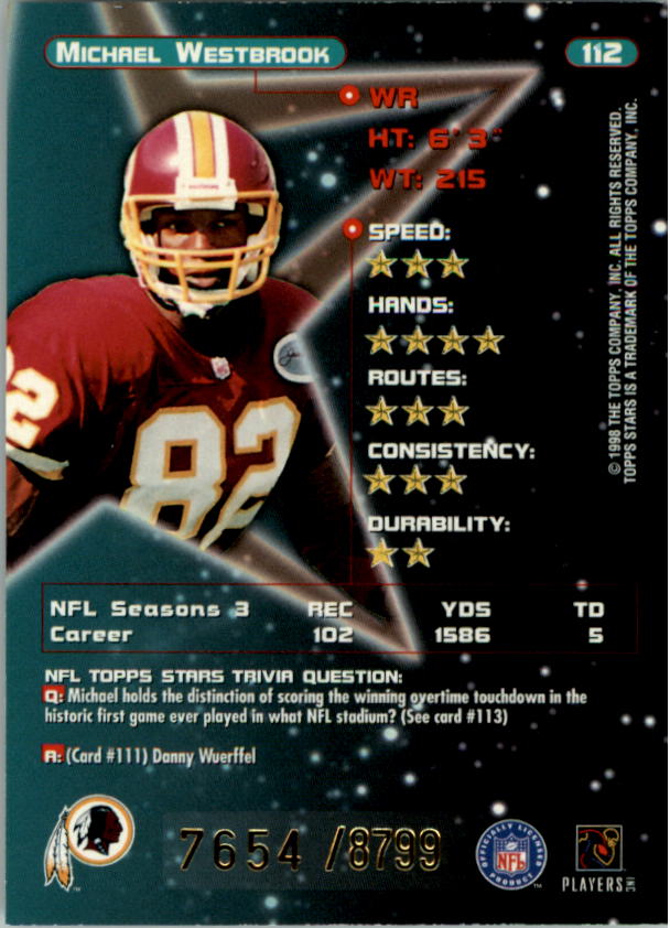 B0108- 1998 Topps Stars FB Card #s 1-150 +Rookies -You Pick- 15+ FREE US SHIP - Picture 179 of 228