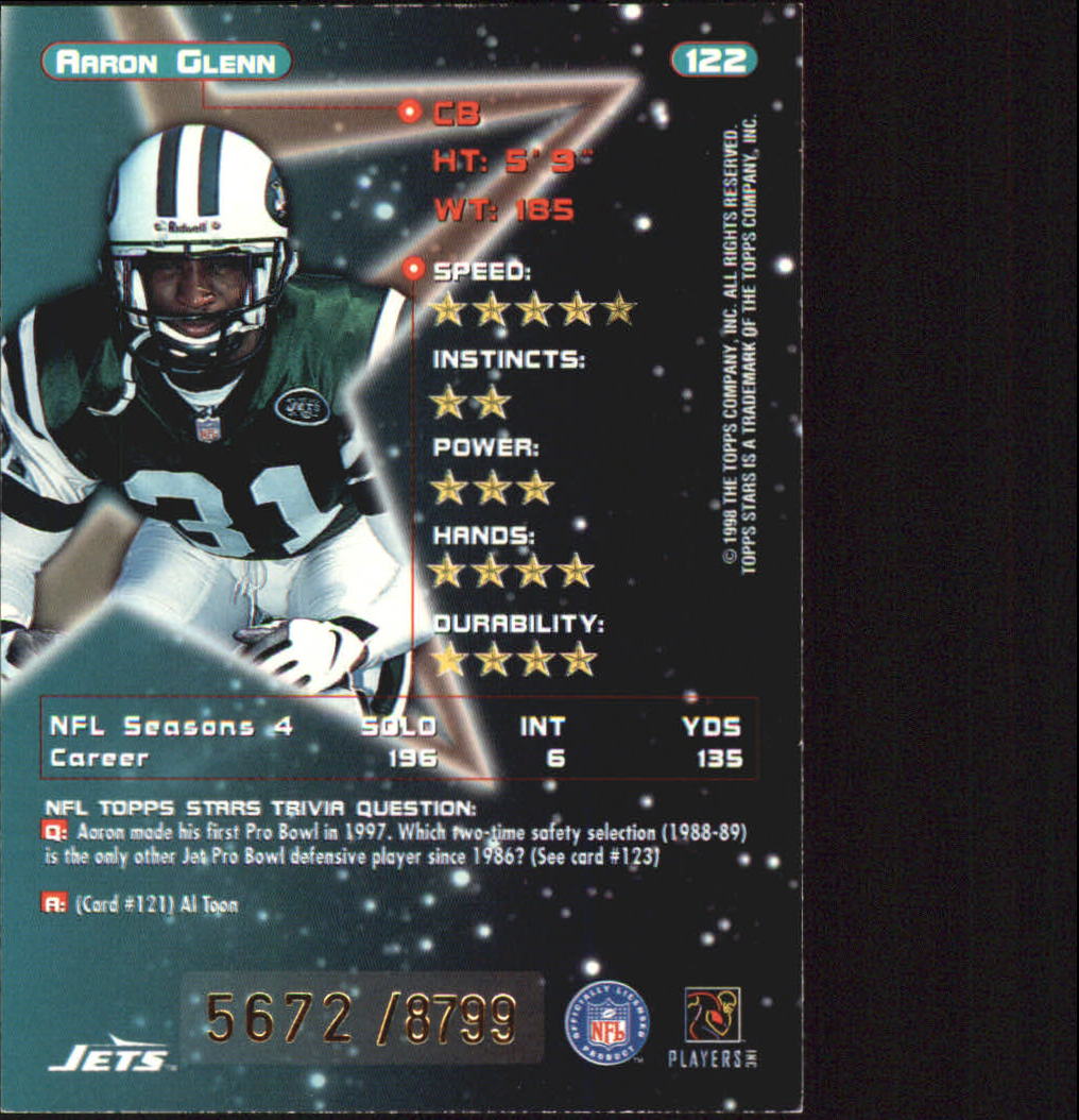 B0108- 1998 Topps Stars FB Card #s 1-150 +Rookies -You Pick- 15+ FREE US SHIP - Picture 190 of 228