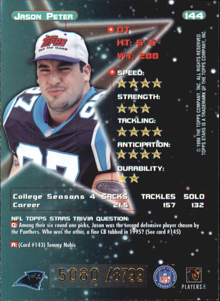 B0108- 1998 Topps Stars FB Card #s 1-150 +Rookies -You Pick- 15+ FREE US SHIP - Picture 220 of 228
