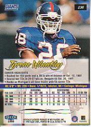 1998 Ultra #236 Tyrone Wheatley back image
