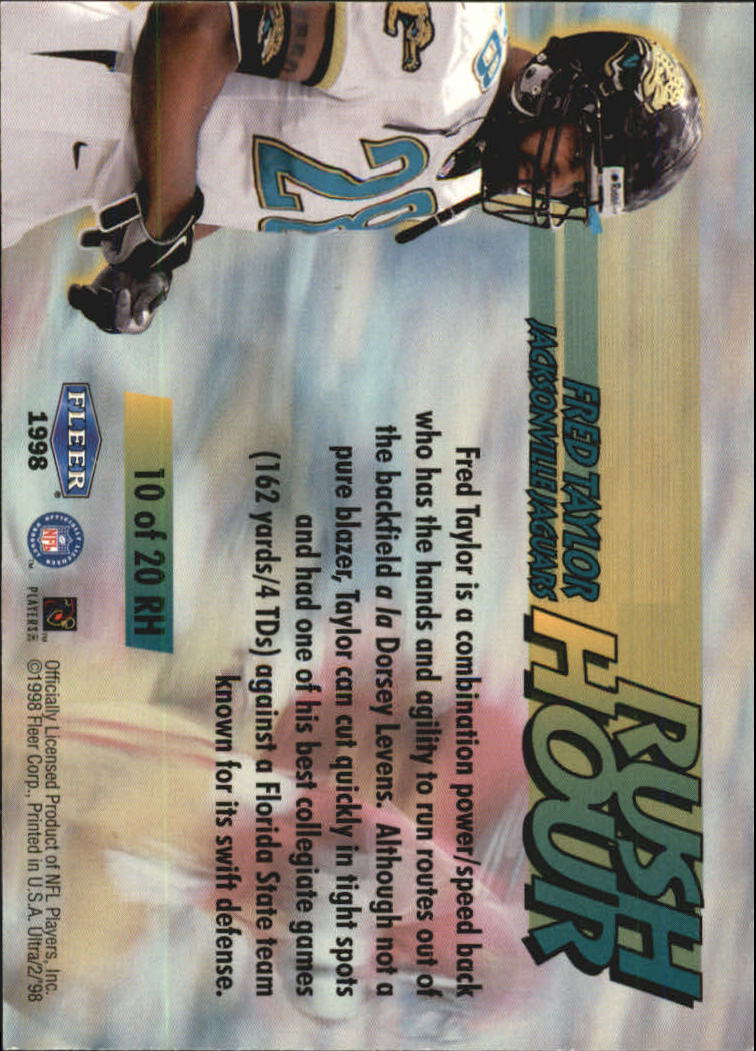 1998 Ultra Rush Hour #10 Fred Taylor back image