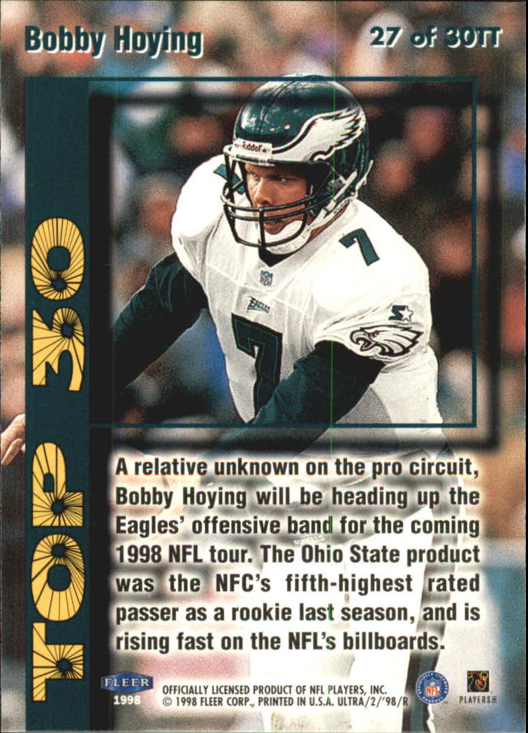 1998 Ultra Top 30 #27 Bobby Hoying back image