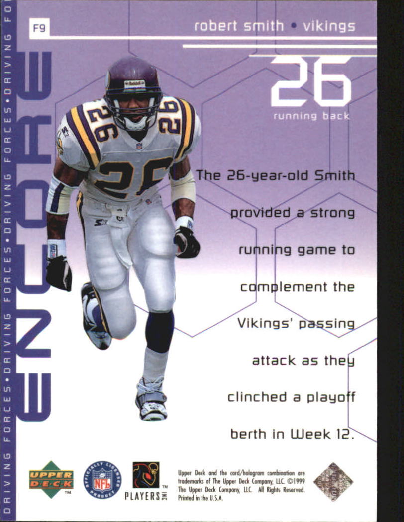 1998 Upper Deck Encore Driving Forces #F9 Robert Smith
