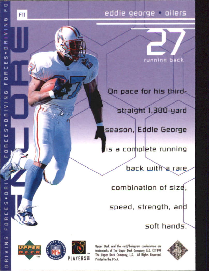 1998 Upper Deck Encore Driving Forces #F11 Eddie George
