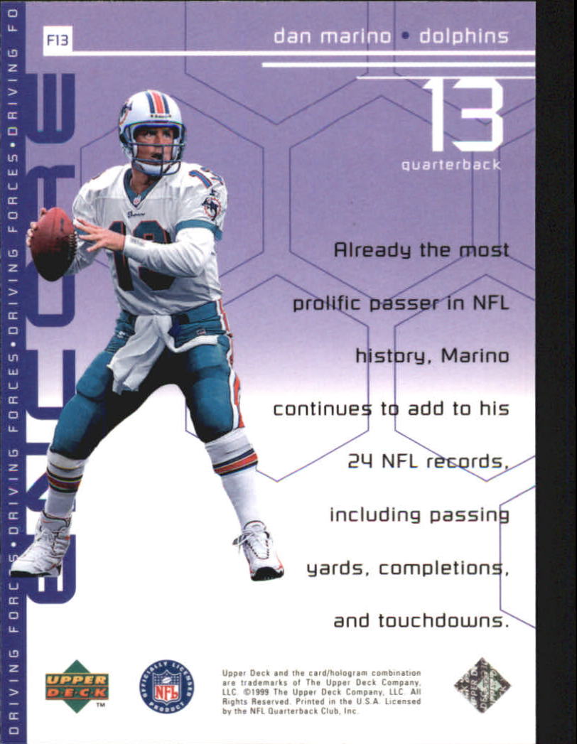 1998 Upper Deck Encore Driving Forces #F13 Dan Marino