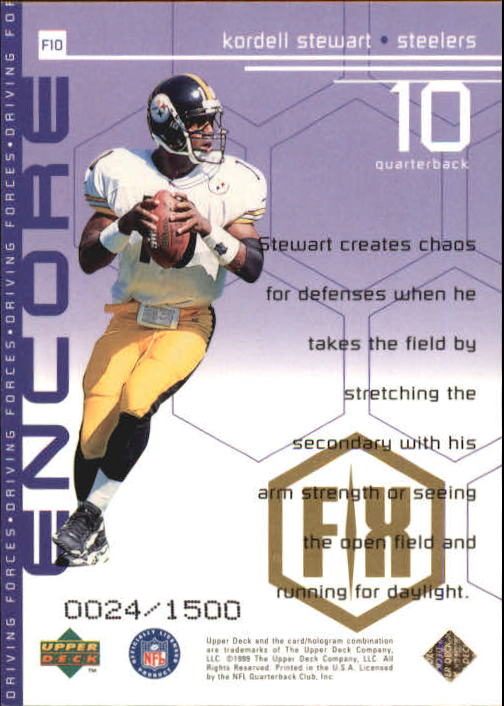 1998 Upper Deck Encore Driving Forces F/X #F10 Kordell Stewart