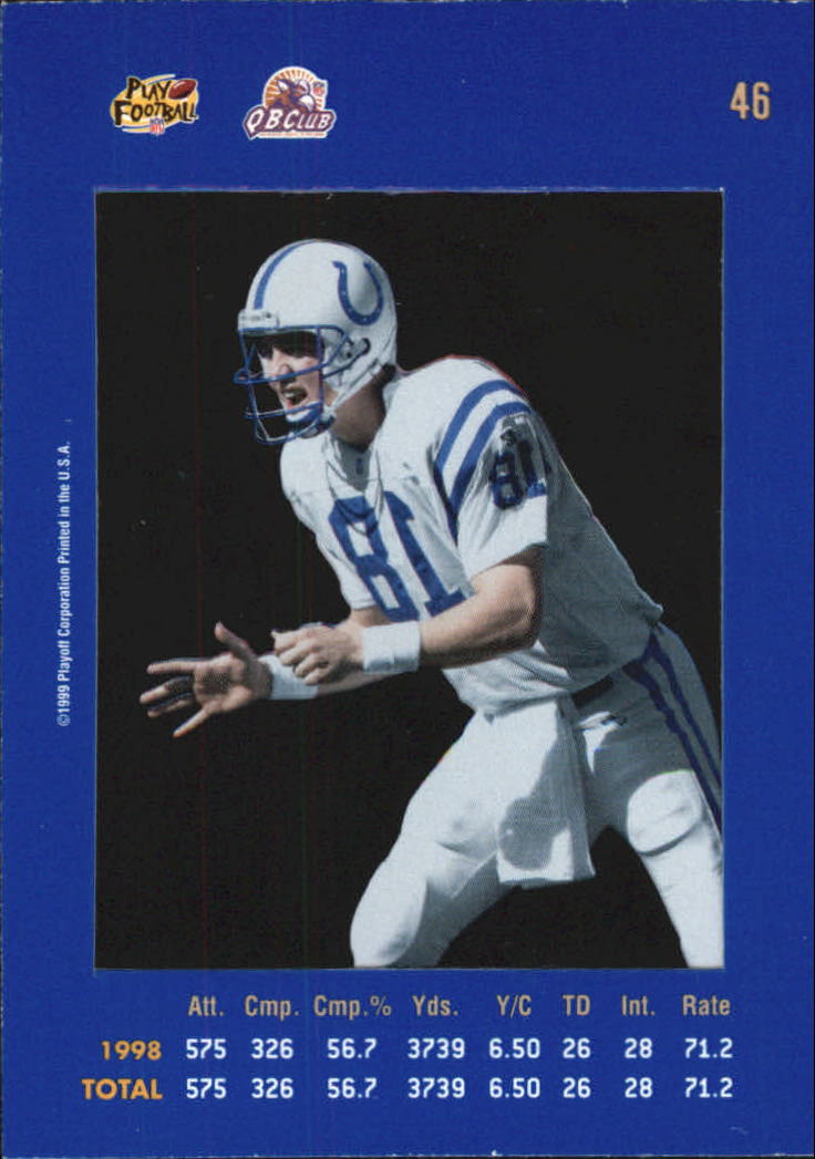 1999 Absolute SSD #46 Peyton Manning back image