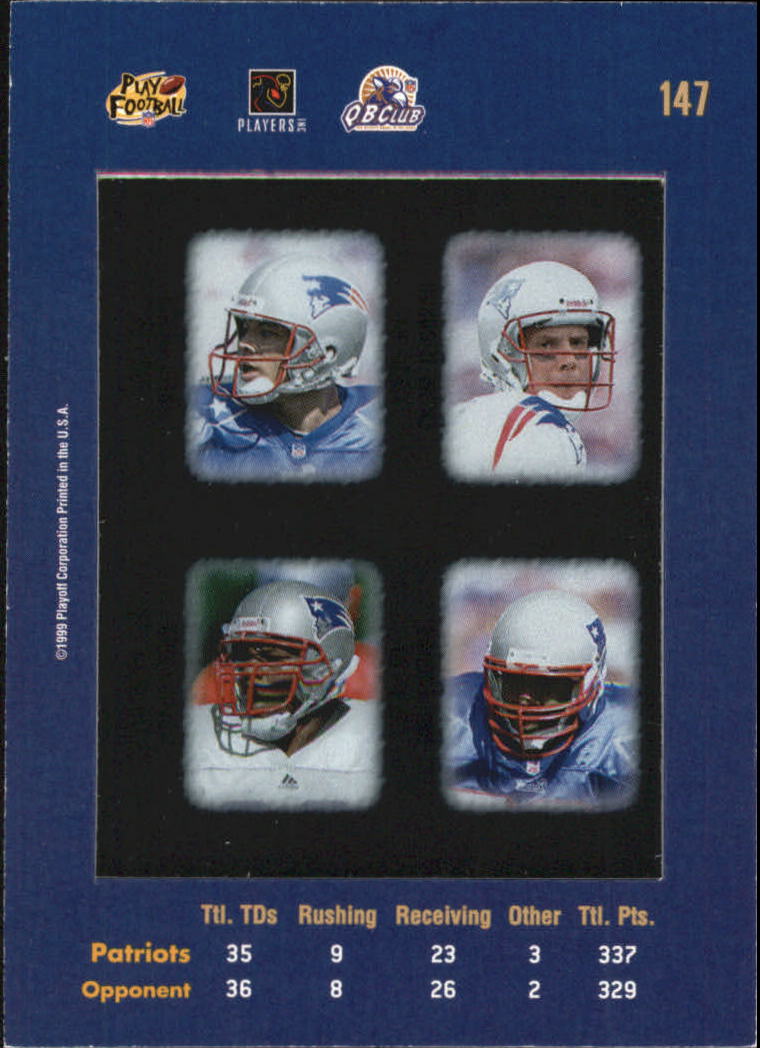 1999 Absolute SSD #147 Patriots CL back image