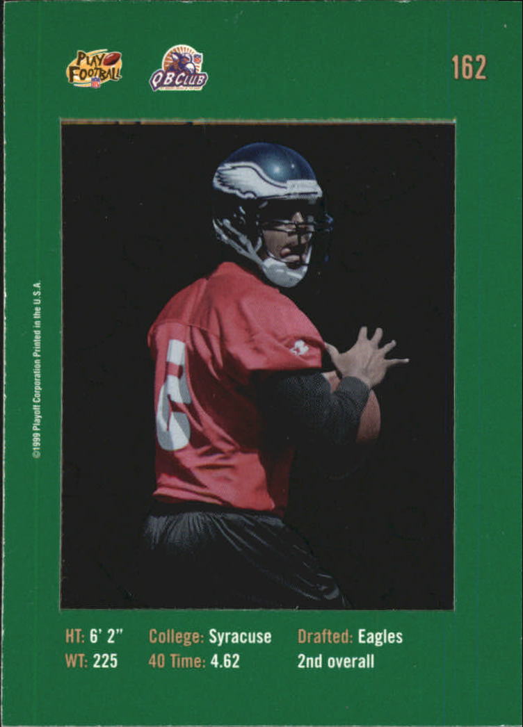 1999 Absolute SSD Green #162 Donovan McNabb back image
