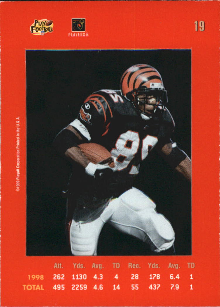 1999 Absolute SSD Red #19 Corey Dillon back image