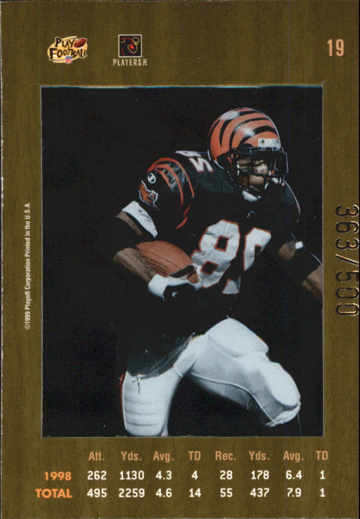 1999 Absolute SSD Coaches Collection Silver #19 Corey Dillon back image